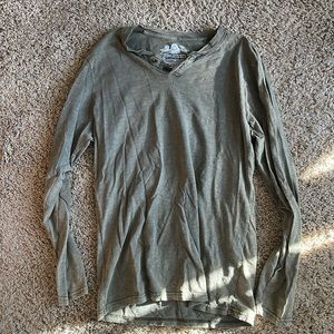 Men’s Medium Light Long Sleeve Casual Shirt American Rag, color Olive Drab